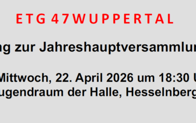 Einladung zur Jahreshauptversammlung 2026